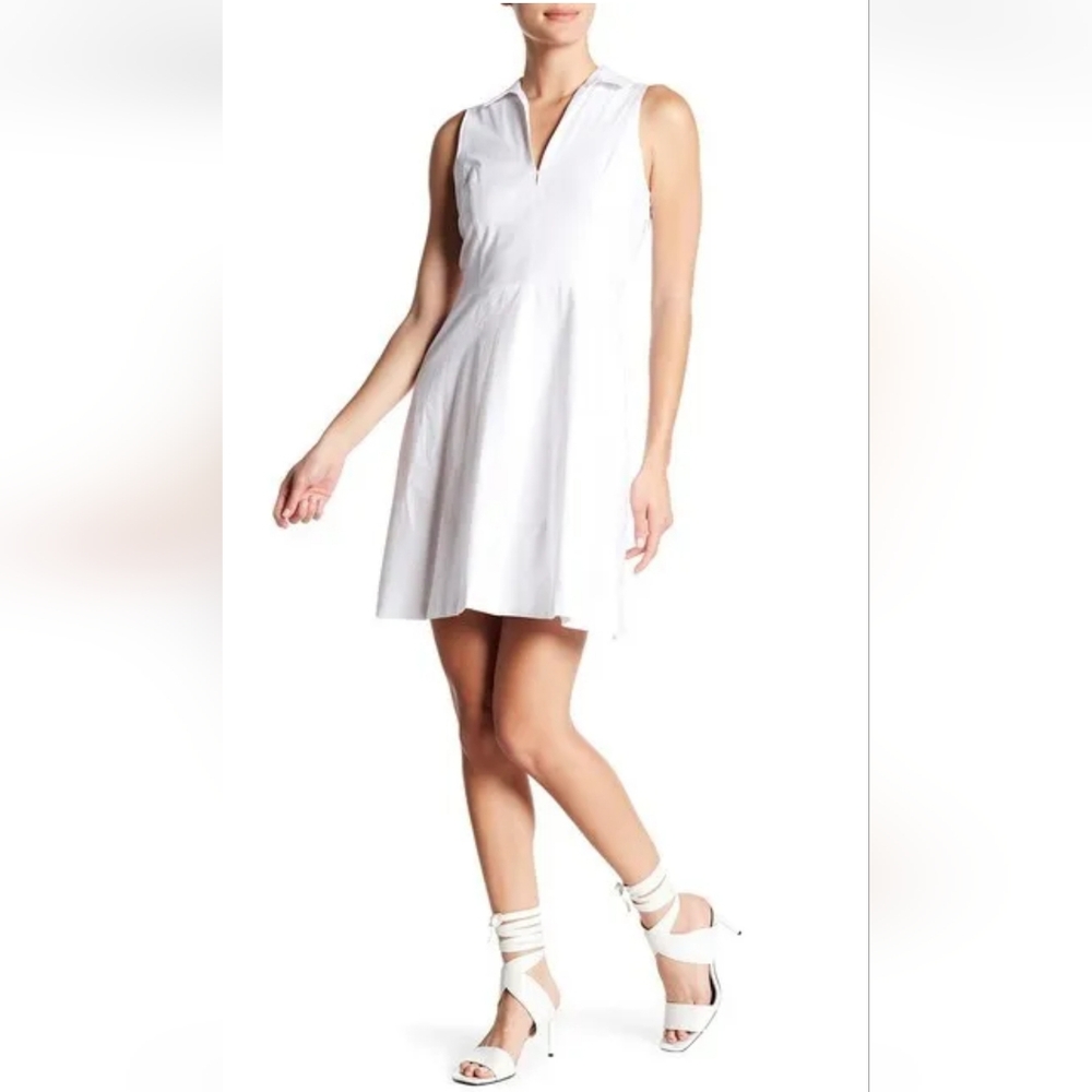 Theory collared.flare.dress